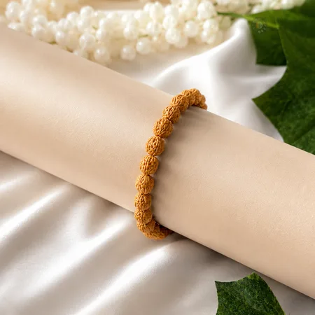 Panch Mukhi Brown Chikani Rudraksh Bracelet